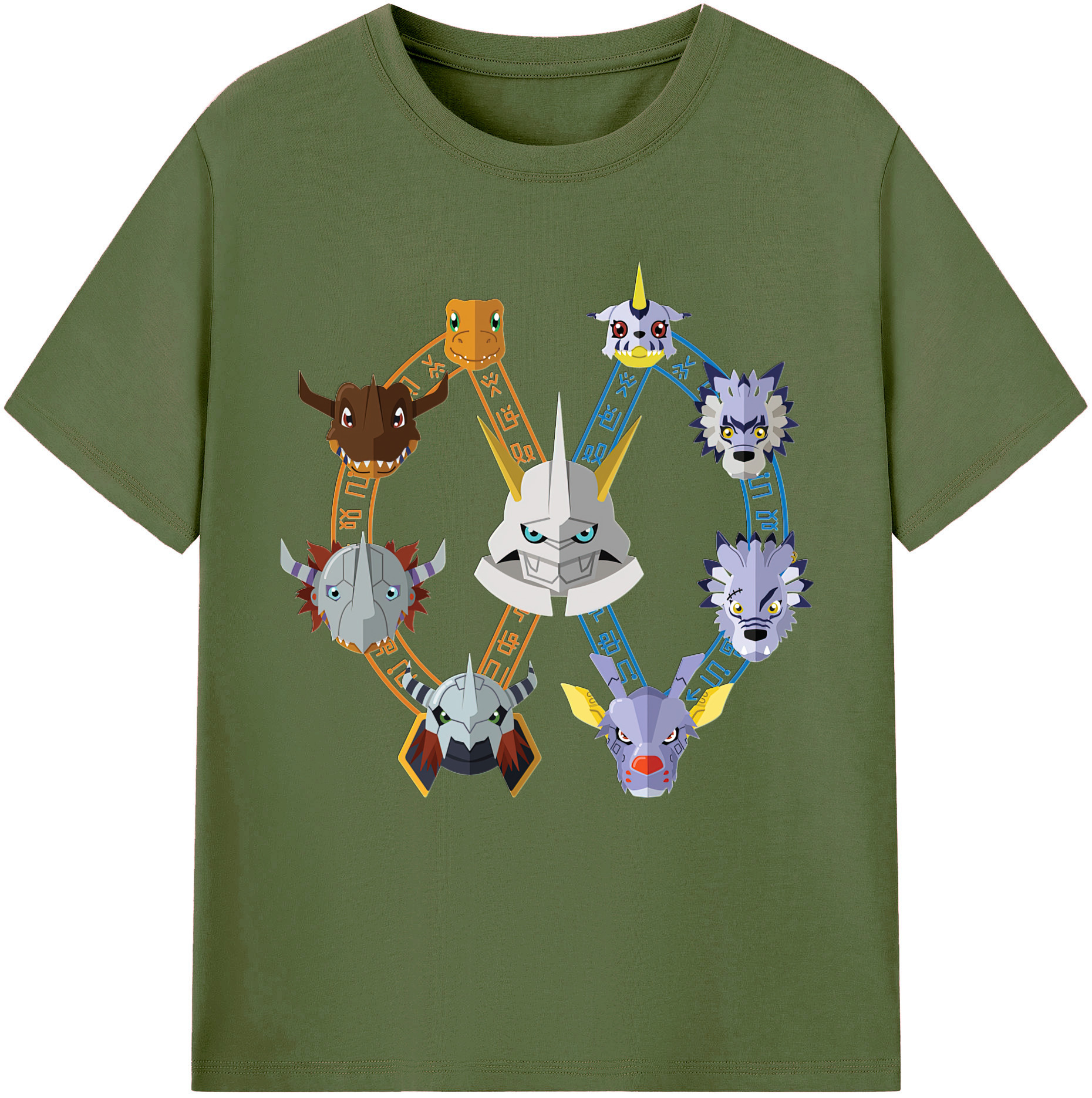 （画像用） Digimon デジタルモンスター/デジモン 綿100％半袖Tシャツ（フロントプリント）